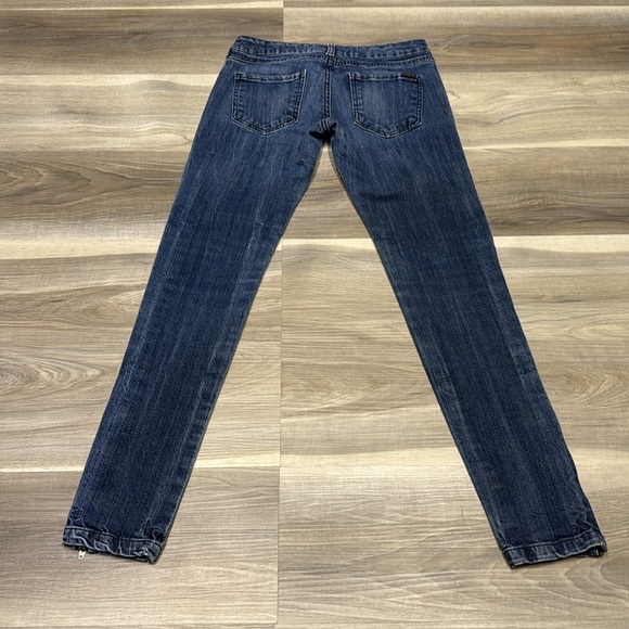 Mango Women's Dark Blue Denim low rise skinny size 4 jeans - Picture 8 of 9